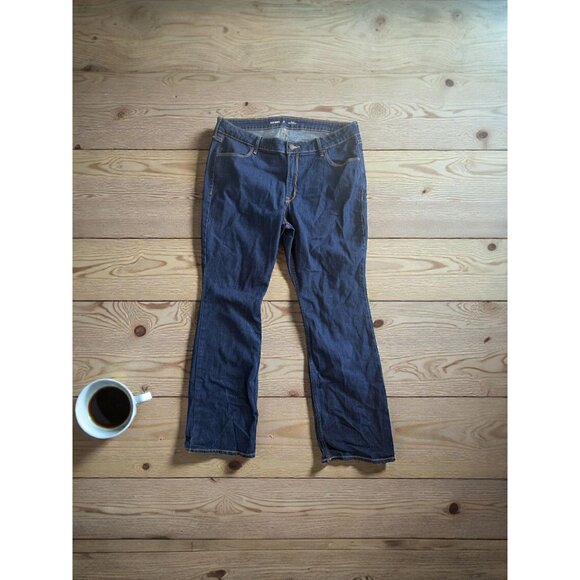 OLD NAVY Dark Wash Midrise Wow Bootcut Jeans Size 16 Short - Picture 4 of 8